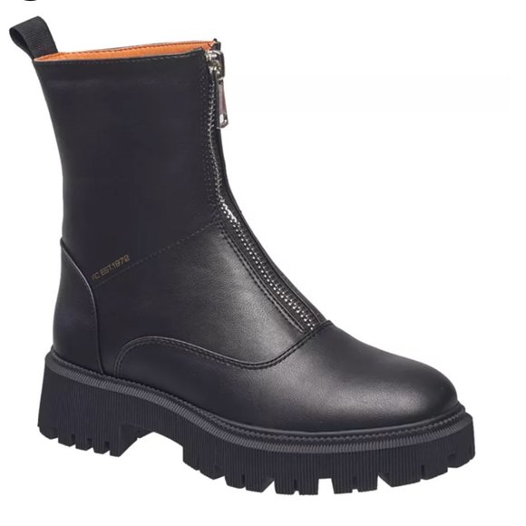 french connection julie boot- black club/combat boots - Picture 1 of 7